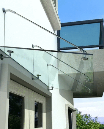 Навіси та козирки на вантах із безпечного скла (21) купити з доставкою в Україні - splenko.com