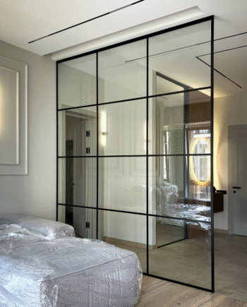 ANTONIO Loft|скляна перегородка нерухома з прозорого загартованого скла (15) купити з доставкою в Україні - splenko.com