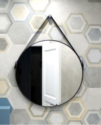 Зеркало круглое в раме на ремне (60 х 60 см)