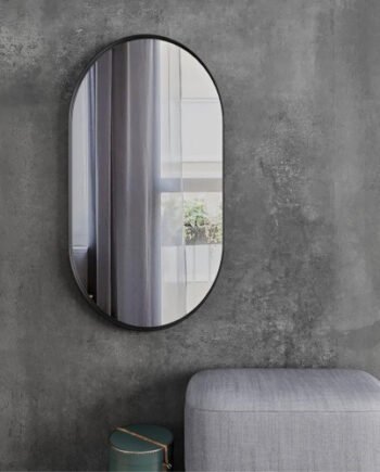 Зеркало в раме LOFT овальное без подсветки (90 х 50 см)