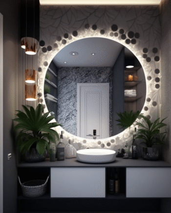 Зеркало круглое с фоновой подсветкой (70 х 70 см)