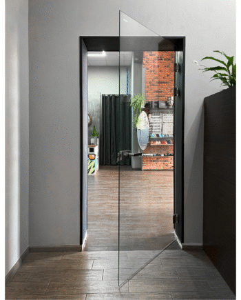 ALBERTO Classic|двері міжкімнатні без короба на завісах прозоре скло (11) купити з доставкою в Україні - splenko.com