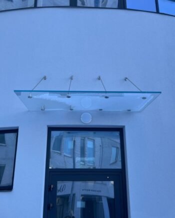 Навес стеклянный навес козырек на вантах для входа (23) купить с доставкой в Украине - splenko.com