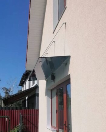 Canopy glass tinted canopy visor for entrance on cables (20) buy with delivery in Ukraine - splenko.com