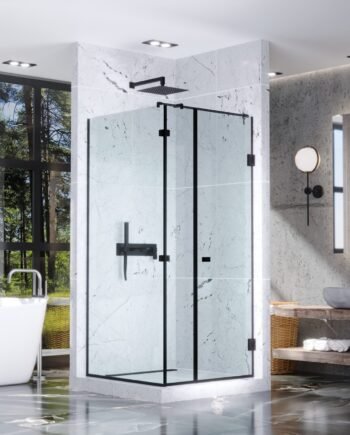 CARMILLA Loft|стеклянная угловая душевая кабина с распашными дверями