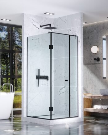 LIA Loft|стеклянная угловая душевая кабина с распашными дверями