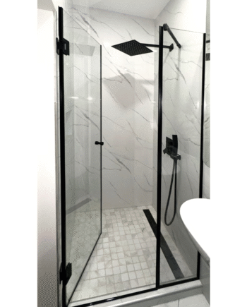 BEATRICE Loft|glass shower screen with hinged door