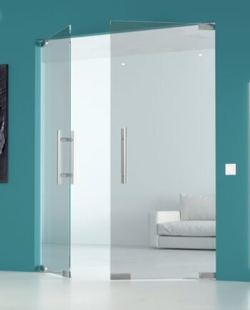 DANIEL|двери стеклянные маятниковые двойные