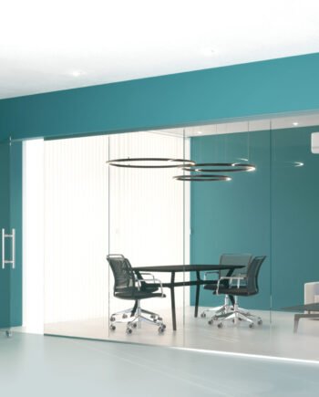 BENDJAMIN|двери маятниковые с неподвижной частью перегородки