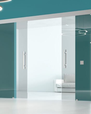 OSCAR|двери стеклянные раздвижные двухстворчатые по центру
