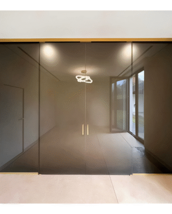 RICHARD GOLD|перегородка стеклянная с двойными раздвижными дверями из стекла бронза