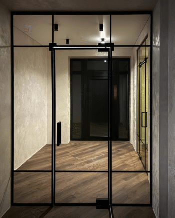 FELIX Loft|міжкімнатна скляна перегородка з маятниковими зі скла бронза (8) купити з доставкою в Україні - splenko.com