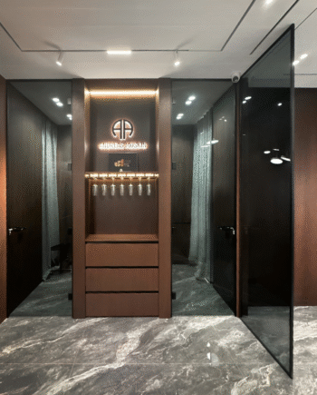 ADRIANO Black|двері в офіс, шоурум в чорному алюмінієвому коробі з тонованого скла графіт (13) купити з доставкою в Україні - splenko.com