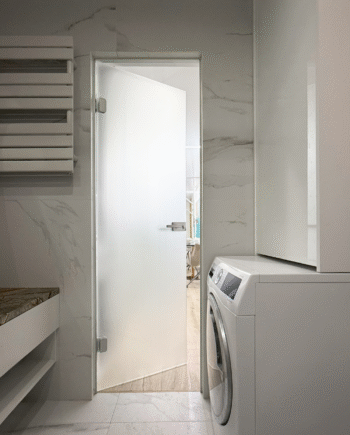 ADRIANO Classic|frosted glass door in aluminium frame for the dressing room