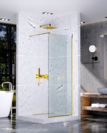 AUGUSTINA Gold|стеклянная душевая перегородка неподвижная AUGUSTINA Gold|стеклянная душевая перегородка неподвижная