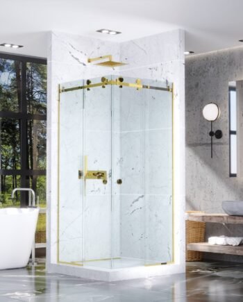 MARCELLA Gold|стеклянная раздвижная угловая душевая кабина MARCELLA Gold|стеклянная раздвижная угловая душевая кабина
