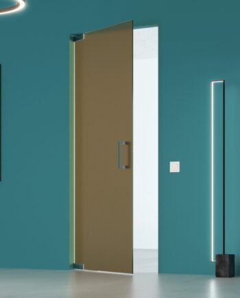 OLIVER Classic|двери офисные маятниковые с доводчиком стеклянные бронза матированные