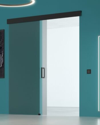 DAVID Black|двері скляні розсувні у чорній фурнітурі з матованого скла (7) купити з доставкою в Україні - splenko.com