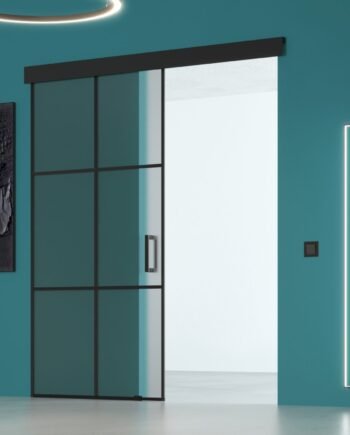 DAVID Loft|двері скляні розсувні з розділенням молдингами матовані (16) купити з доставкою в Україні - splenko.com