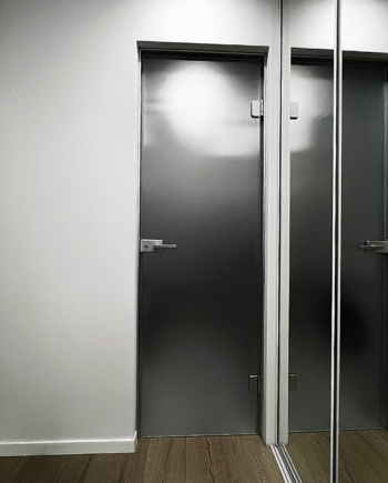 ADRIANO Classic|frosted glass door in aluminium frame for bathroom or dressing room