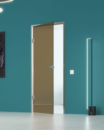 ADRIANO Classic|двери в алюминиевом коробе из тонированного стекла бронза