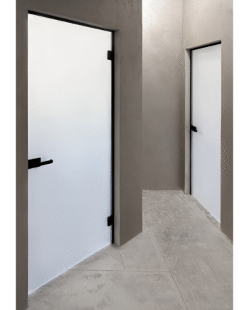 ADRIANO Black|office door in black aluminium box matt