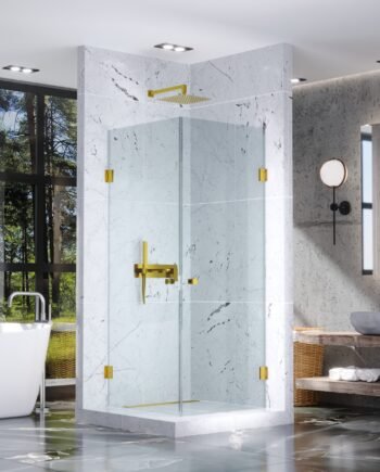 BRUNILDA Gold|скляна розпашна душова кабіна (9) купити з доставкою в Україні - splenko.com