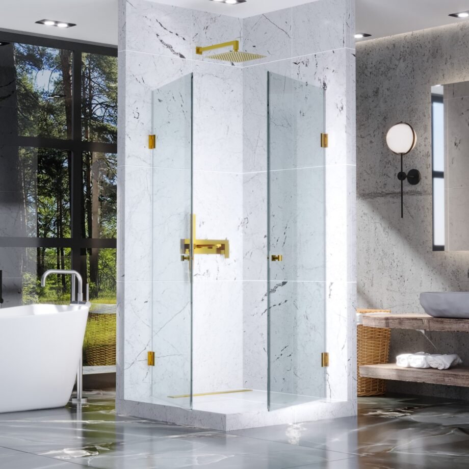 BRUNILDA Gold|скляна розпашна душова кабіна (5) купити з доставкою в Україні - splenko.com