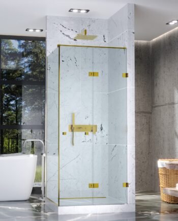 SAMANTA Gold|cкляна складана кутова душова кабіна (7) купити з доставкою в Україні - splenko.com