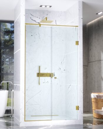 BEATRICE GOLD|стеклянная душевая перегородка с распашными дверями