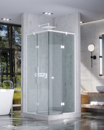 LUCRECIA RAL|стеклянная угловая душевая кабина с распашными дверями
