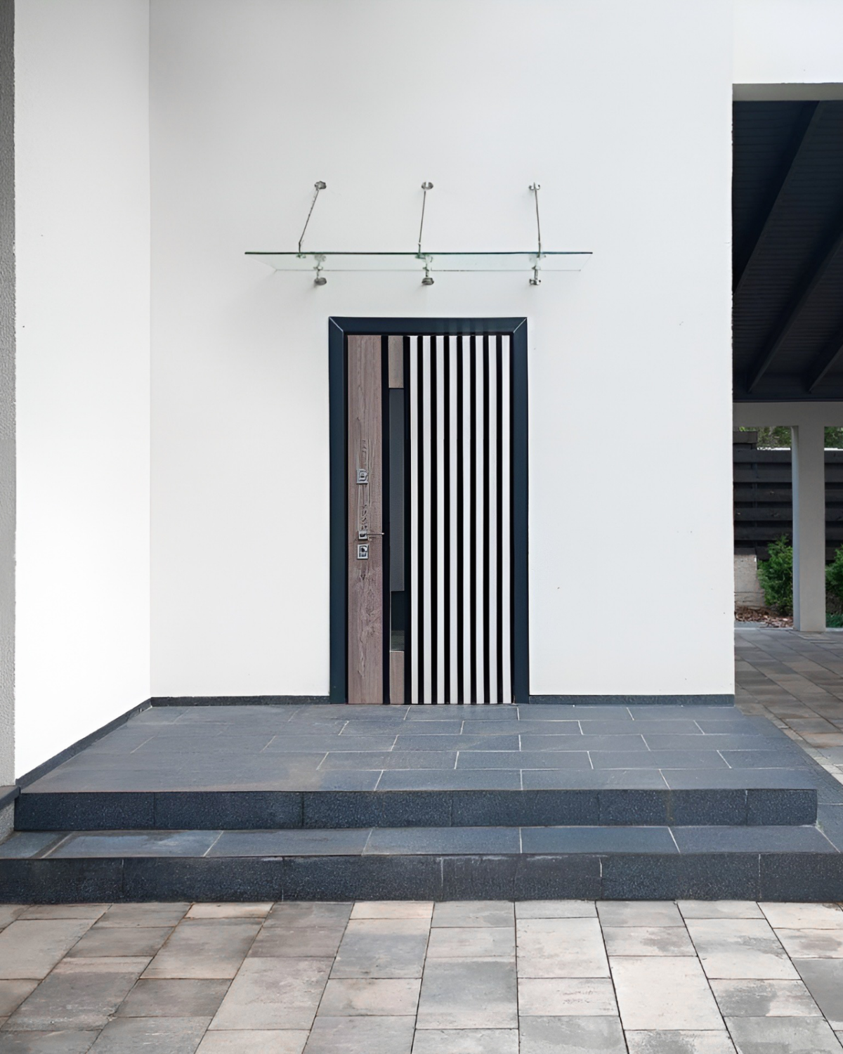 Fabrizio|скляний навіс над входом на трьох вантах — загартоване прозоре скло (7) купити з доставкою в Україні - splenko.com Fabrizio|скляний навіс над входом на трьох вантах — загартоване прозоре скло (7) купити з доставкою в Україні - splenko.com