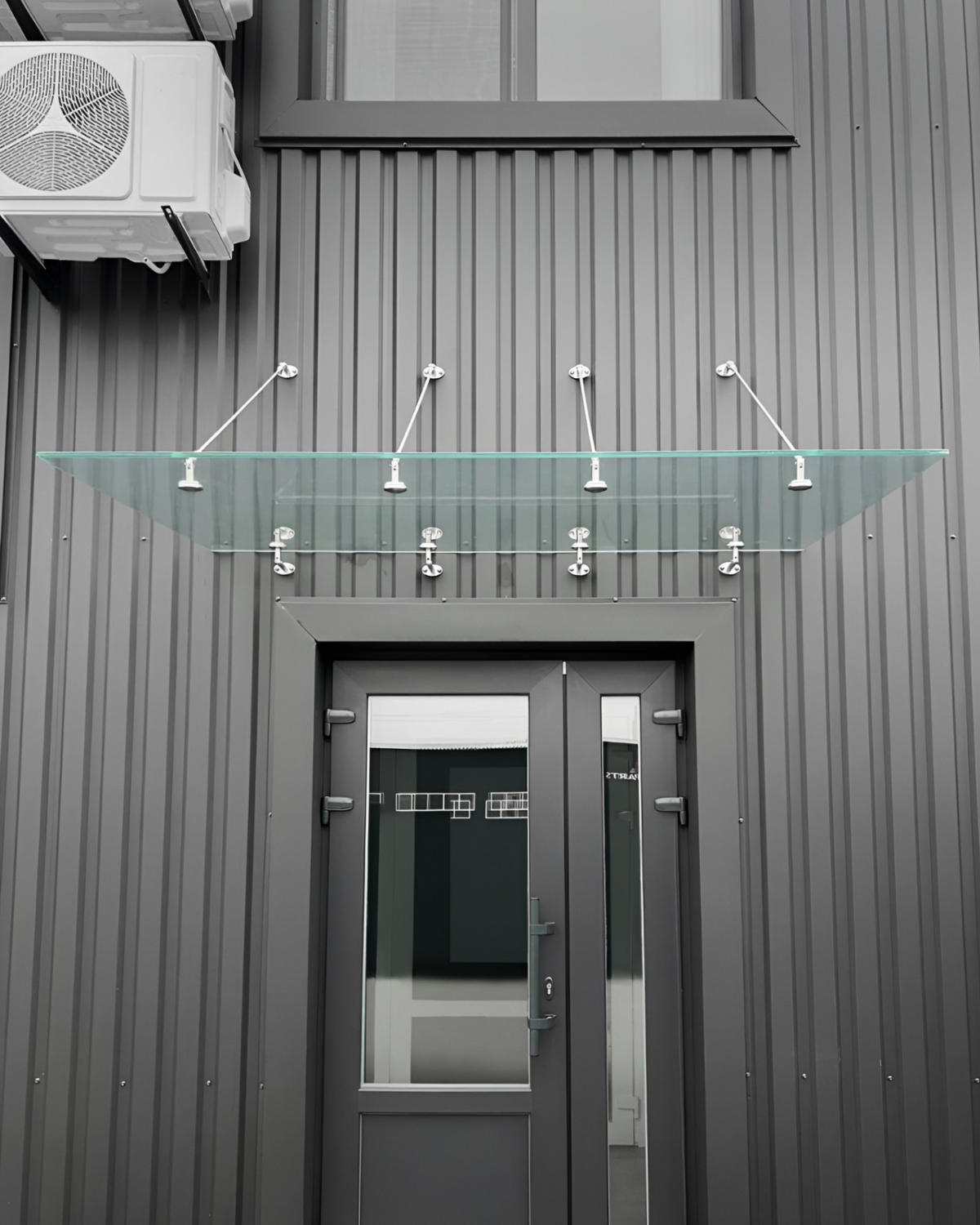 Fabrizio|скляний навіс над входом на чотирьох вантах — загартоване прозоре скло (8) купити з доставкою в Україні - splenko.com Fabrizio|скляний навіс над входом на чотирьох вантах — загартоване прозоре скло (8) купити з доставкою в Україні - splenko.com