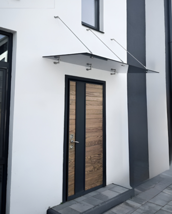 Fabrizio|скляний навіс над входом на вантах зі скла графіт (21) купити з доставкою в Україні - splenko.com