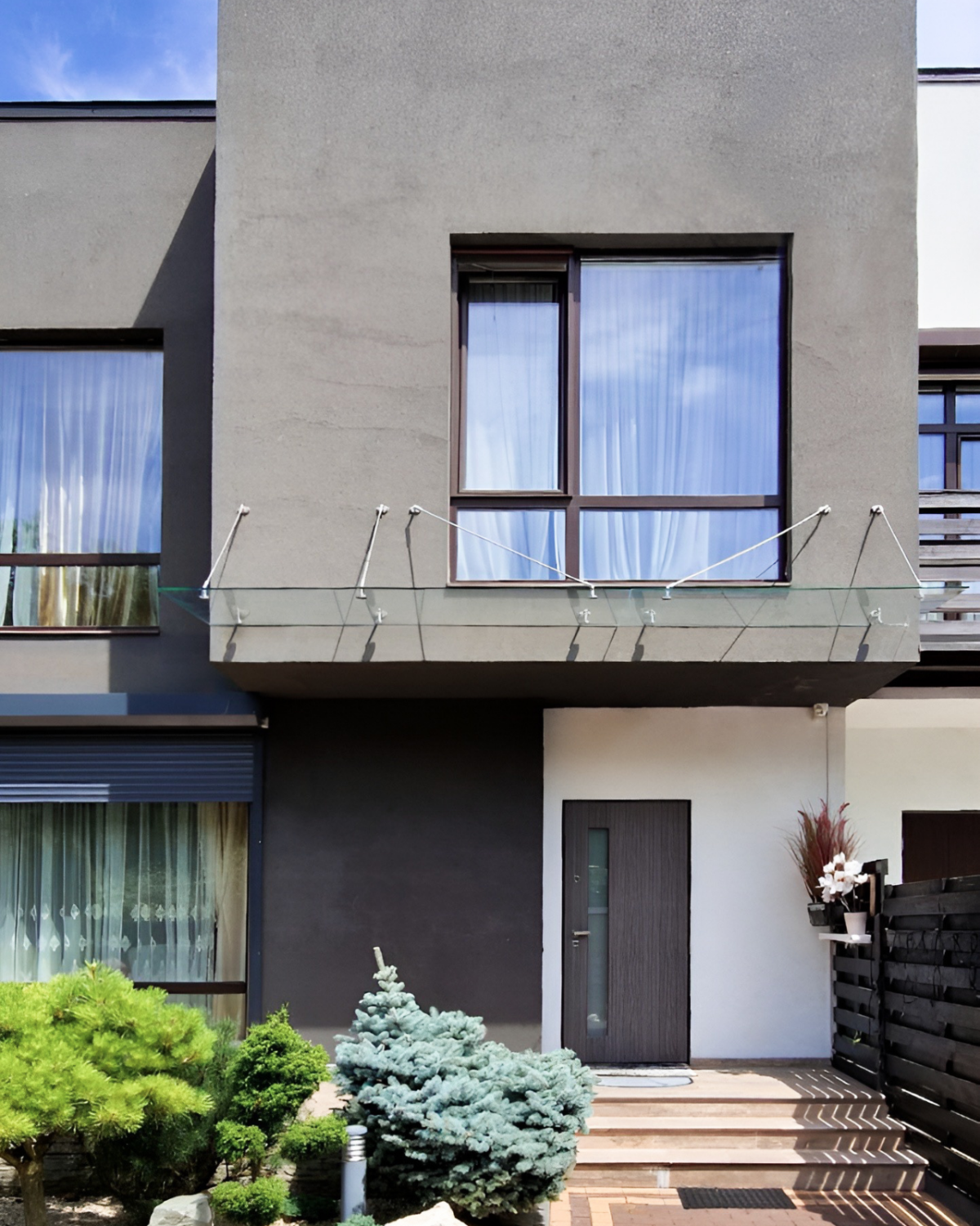 Fabrizio|скляний навіс над входом на чотирьох вантах — загартоване прозоре скло (23) купити з доставкою в Україні - splenko.com Fabrizio|скляний навіс над входом на чотирьох вантах — загартоване прозоре скло (23) купити з доставкою в Україні - splenko.com