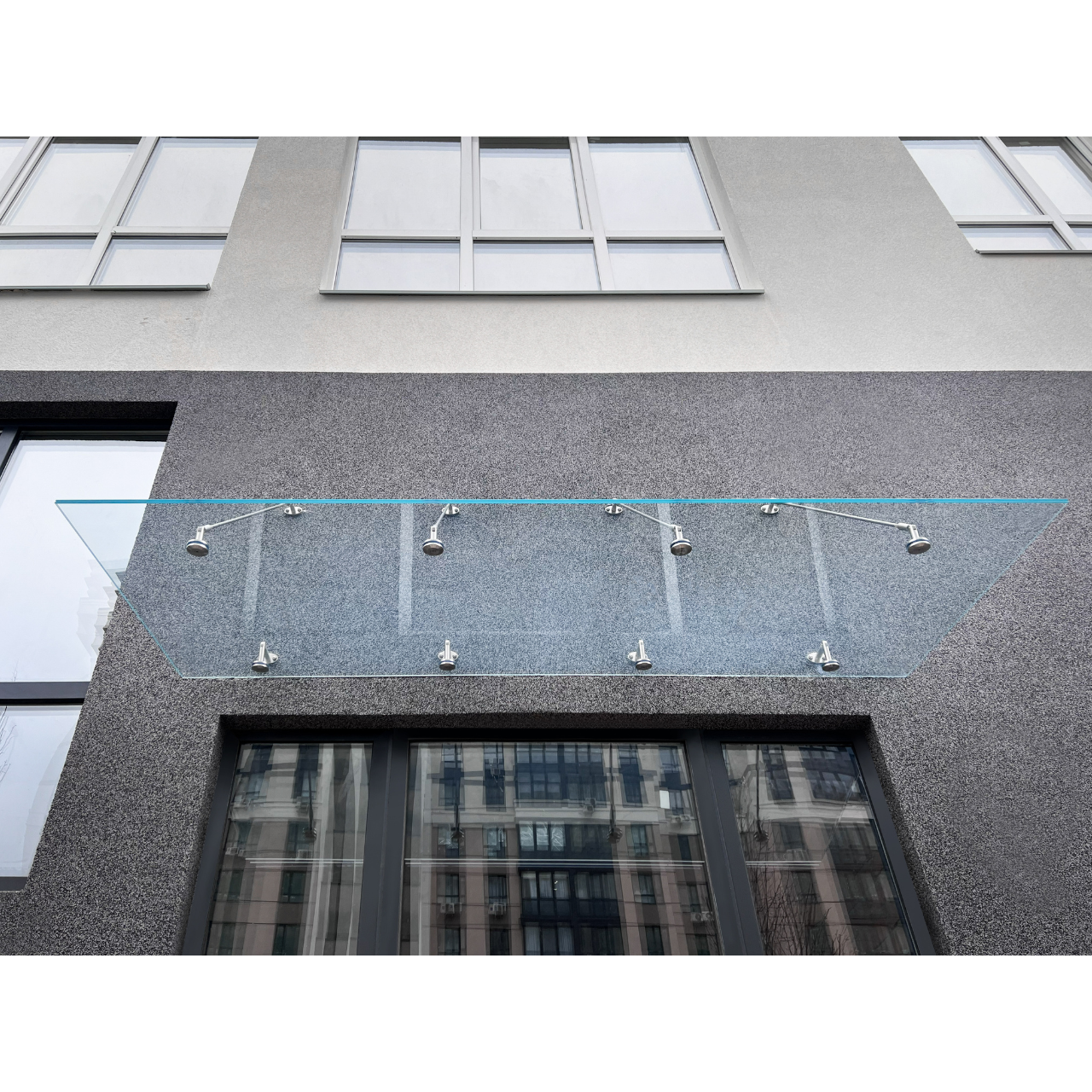 Fabrizio|скляний навіс над входом на чотирьох вантах — загартоване прозоре скло (33) купити з доставкою в Україні - splenko.com Fabrizio|скляний навіс над входом на чотирьох вантах — загартоване прозоре скло (33) купити з доставкою в Україні - splenko.com