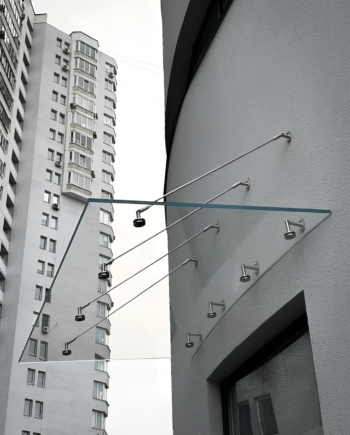 Fabrizio|скляний навіс на вантах для входу в медичний центр — безпечне скло триплекс 10.10.1 (9) купити з доставкою в Україні - splenko.com