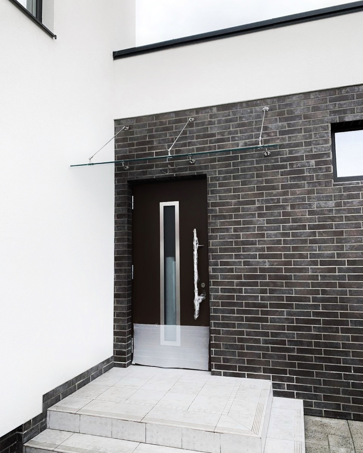 Fabrizio|скляний навіс над входом на трьох вантах — загартоване прозоре скло (17) купити з доставкою в Україні - splenko.com Fabrizio|скляний навіс над входом на трьох вантах — загартоване прозоре скло (17) купити з доставкою в Україні - splenko.com