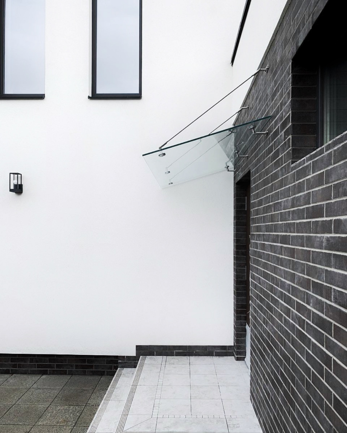 Fabrizio|скляний навіс над входом на трьох вантах — загартоване прозоре скло (15) купити з доставкою в Україні - splenko.com Fabrizio|скляний навіс над входом на трьох вантах — загартоване прозоре скло (15) купити з доставкою в Україні - splenko.com