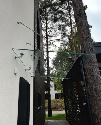 Fabrizio|скляний навіс на вантах для входу в будинок з прозорого скла триплекс 6.6.1 (9) купити з доставкою в Україні - splenko.com