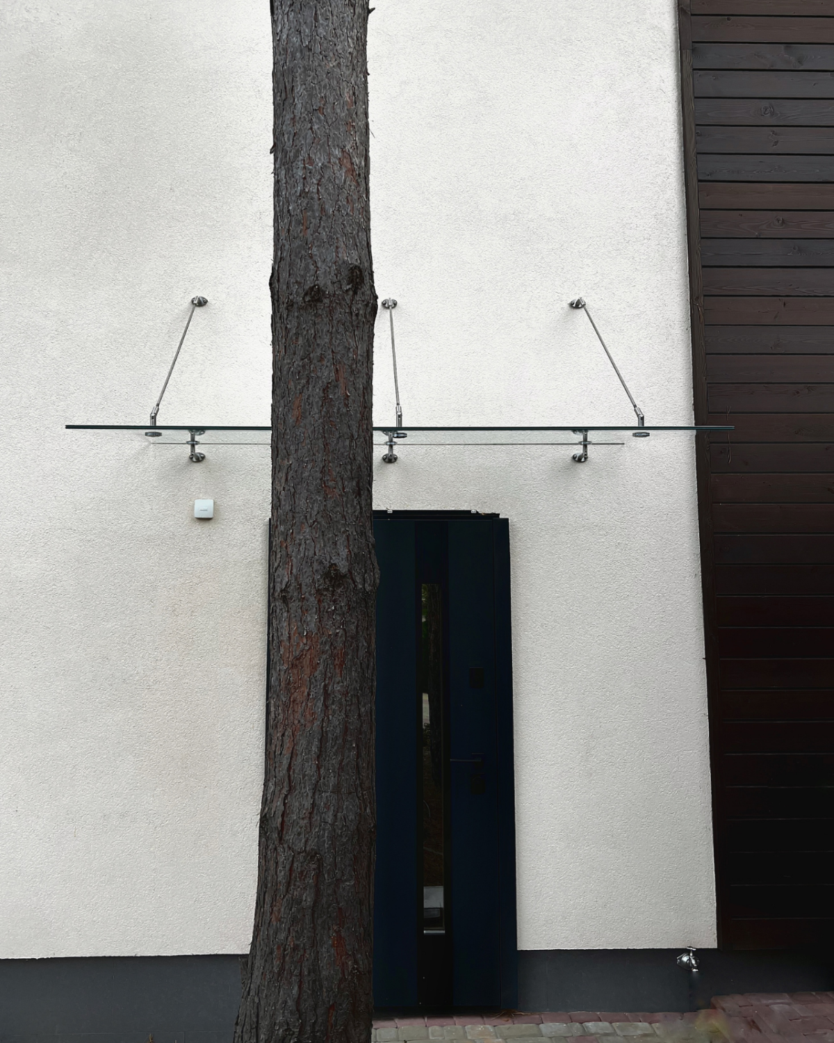 Fabrizio|скляний навіс над входом на трьох вантах — загартоване прозоре скло (43) купити з доставкою в Україні - splenko.com Fabrizio|скляний навіс над входом на трьох вантах — загартоване прозоре скло (43) купити з доставкою в Україні - splenko.com