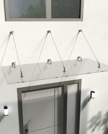 Fabrizio|скло прозоре 2000х1000 мм.|Навіс скляний піддашок козирьок на вантах для входу (20) купити з доставкою в Україні - splenko.com