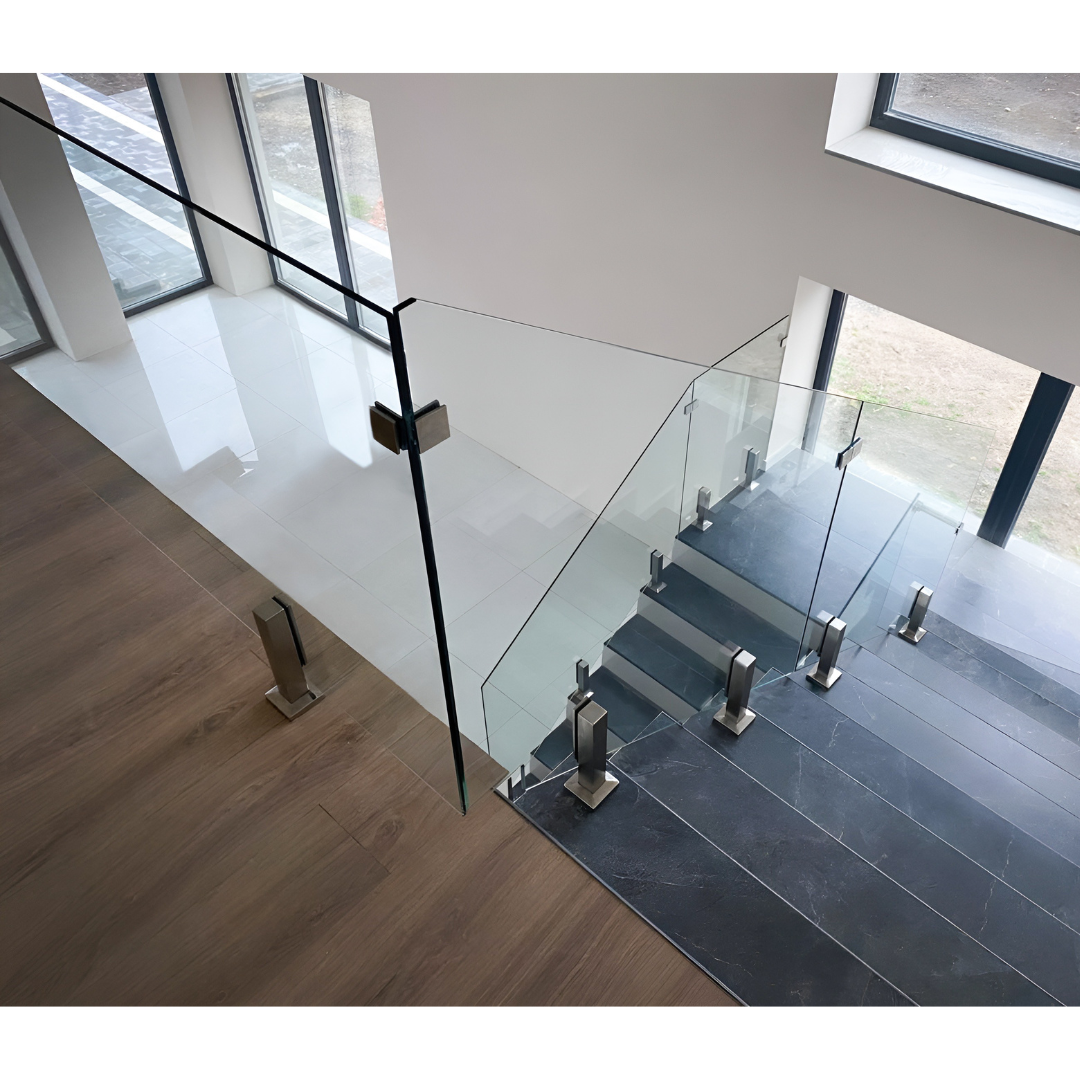 GUSTAVO Classic| glass fence for staircases on reinforced posts made of tempered clear glass (18) buy with delivery in Ukraine - splenko.com GUSTAVO Classic| glass fence for staircases on reinforced posts made of tempered clear glass (18) buy with delivery in Ukraine - splenko.com