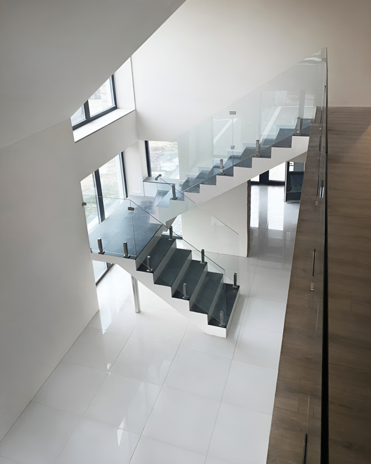 GUSTAVO Classic| glass fence for staircases on reinforced posts made of tempered clear glass (15) buy with delivery in Ukraine - splenko.com GUSTAVO Classic| glass fence for staircases on reinforced posts made of tempered clear glass (15) buy with delivery in Ukraine - splenko.com