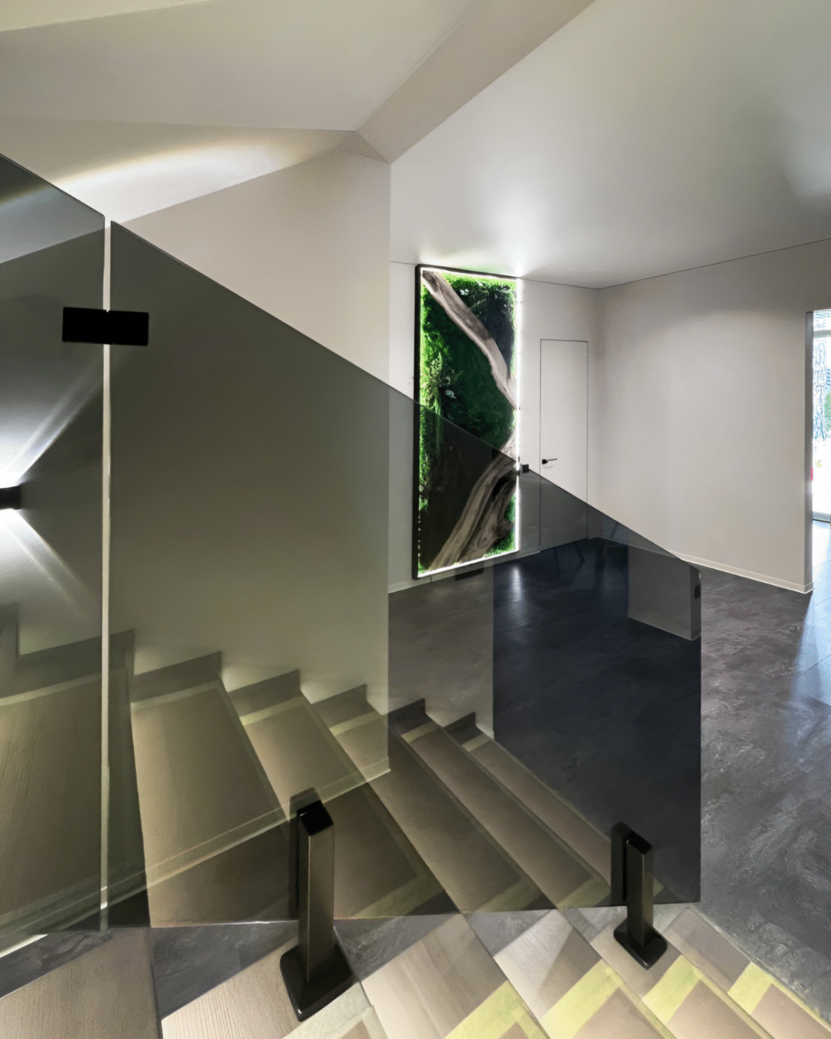 GUSTAVO Loft|скляне огородження сходових маршів на підсилених стійках чорного кольору із загартованого тонованого скла графіт (6) купити з доставкою в Україні - splenko.com GUSTAVO Loft|скляне огородження сходових маршів на підсилених стійках чорного кольору із загартованого тонованого скла графіт (6) купити з доставкою в Україні - splenko.com