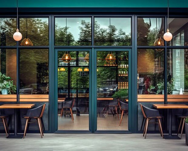 Маятникові двері для кафе і ресторанів