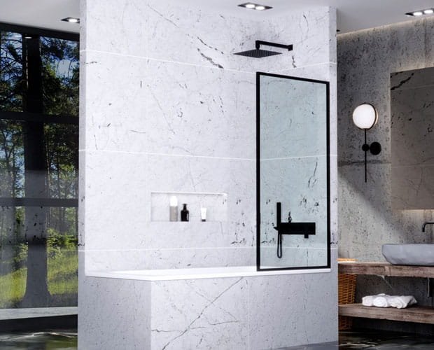 Скляні шторки для ванної