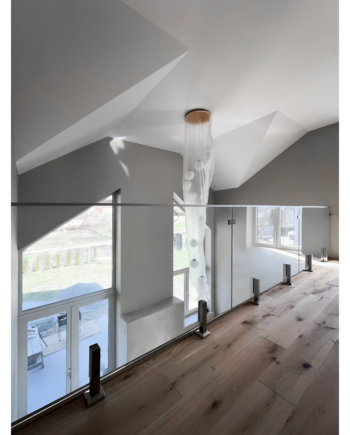 GUSTAVO Classic|скляне огородження другого поверху на підсилених стійках із загартованого прозорого скла