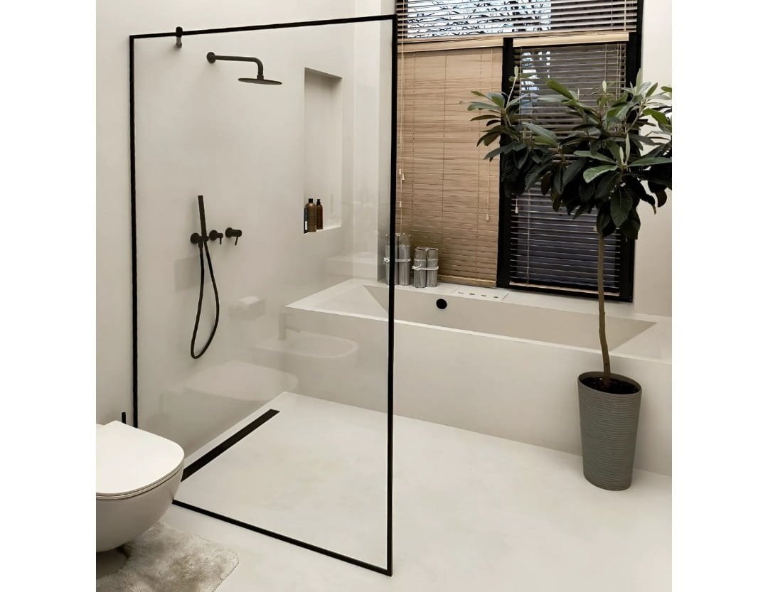 Скляна стінка для душової кабіни